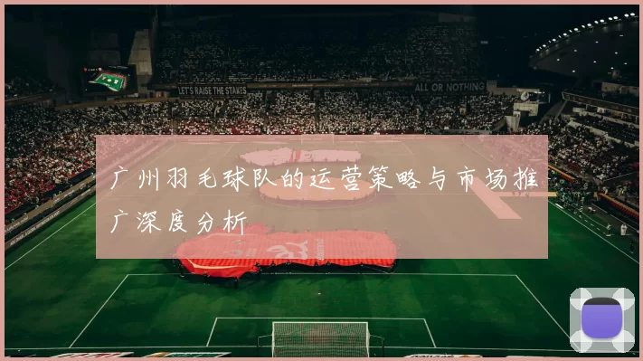 广州羽毛球队的运营策略与市场推广深度分析